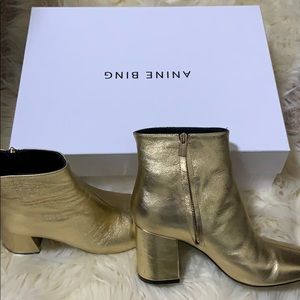 Annie bing size 37 gold boots
